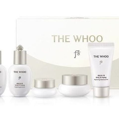 Bộ Dưỡng Trắng Da Mini Whoo - Set 5 Sản Phẩm Dưỡng Da Giúp Làm Mờ Thâm Nám, Cung Cấp Độ Ẩm và Sạch Vết Nám, Xuất Xứ Hàn Quốc