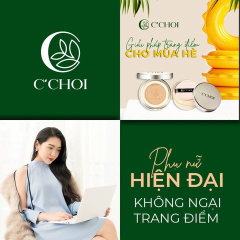 Phấn Nước Cushion C'CHOI - Mịn Da, Nâng Tone, Giữ Ẩm, Chống Nắng - Mỹ Phẩm Xanh Tự Nhiên, Phù Hợp Cho Mọi Loại Da