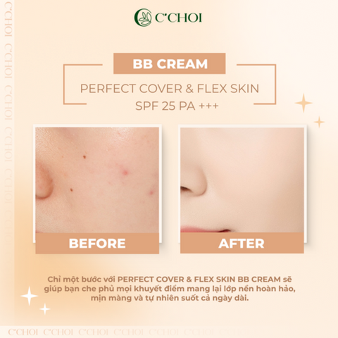 Kem Nền C'Choi BB Cream Organic Che Khuyết Điểm Dưỡng Ẩm Kiềm Dầu An Toàn Cho Mẹ Bầu - Lành Tính, Làn Da Rạng Rỡ, SPF 25 PA++