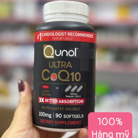 Qunol Ultra CoQ10 100mg 90 Viên/120 viên – Tăng Cường Năng Lượng và Bảo Vệ Tim Mạch Hiệu Quả, Hỗ Trợ Chống Oxy Hóa