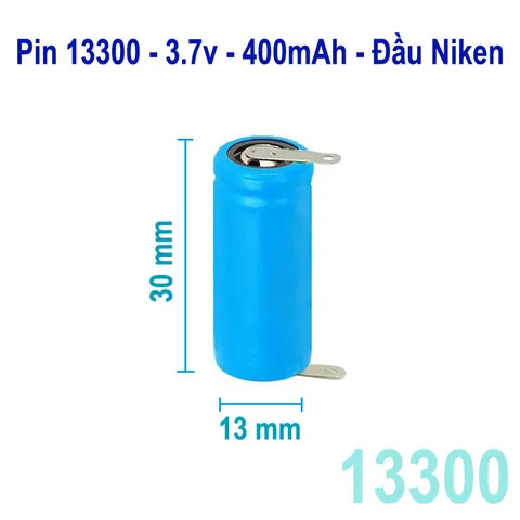 Pin Lithium 13300 3.7V 400mAh - Xả Cao 10C, Thích Hợp Cho Tông Đơ, Máy Cạo Râu, Bàn Chải Đánh Răng và Thiết Bị Điện Tử Khác