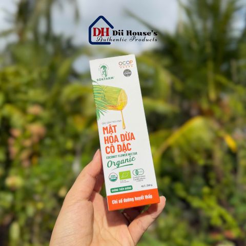 Mật Hoa Dừa Cô Đặc Hữu Cơ Sokfarm 250g - Dinh Dưỡng Tự Nhiên, Thay Thế Đường Hữu Ích Cho Người Tiểu Đường và Ăn Kiêng