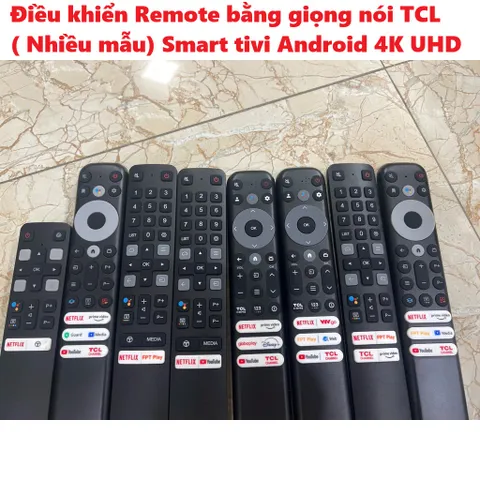 Remote Điều Khiển Giọng Nói TCL - Smart TV Android 4K UHD, Nút Chức Năng Đặc Biệt, Tương Thích Nhiều Mẫu, Hỗ Trợ Google Assistant
