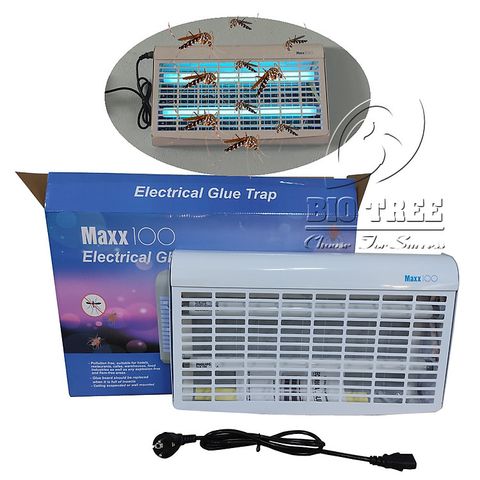 Đèn Bẫy Côn Trùng Maxx 100 - Hiệu Quả Tấm Keo Dính, Diệt Mũi Chống Vỡ, Phạm Vi 100m2, An Toàn Đạt Tiêu Chuẩn CE