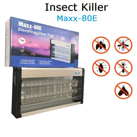 Đèn diệt côn trùng Maxx 80E - Bẫy muỗi hiệu quả 95% với ánh sáng UV an toàn, vùng hoạt động 80-100m2, tiết kiệm điện, chống ồn.