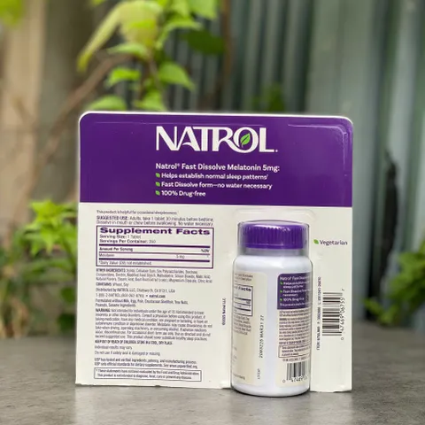 Viên ngậm hỗ trợ giấc ngủ Natrol Sleep 5mg 250 viên - Giải pháp cho giấc ngủ ngon và thư giãn tinh thần, dễ uống hương dâu Tây.