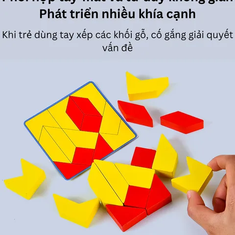 Bộ Xếp Hình Thông Minh Gỗ Toti - Đồ Chơi Trí Tuệ Phát Triển Tư Duy Logic Cho Bé - Hộp Thiếc Sang Trọng