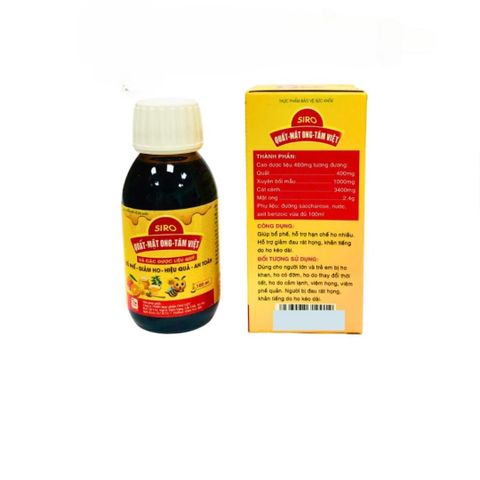 Siro Ho Tâm Việt Quất Mật Ong 100ml - Hỗ Trợ Giảm Ho, Đau Rát Họng, Bổ Phế Tự Nhiên Cho Bé và Người Lớn