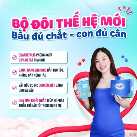 Combo Sắt Canxi DHA Vitamin Avisure Mama và Hical cho Bà Bầu - Hỗ Trợ Sức Khỏe Mẹ và Bé, 120 Viên