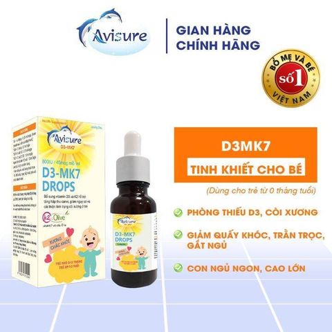 Bộ Tứ Nutritional Combo Avisure D3MK7 - DHA, Sắt Safoli, Tăng Cường Miễn Dịch, Hỗ Trợ Phát Triển Trí Não Cho Trẻ Em