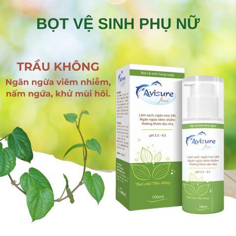 Bọt Vệ Sinh Phụ Nữ Avisure Femi 100ml - Chiết Xuất Trầu Không Dịu Nhẹ An Toàn Cho Phụ Nữ Mang Thai, Ngăn Ngừa Viêm Nhiễm, Hương Thơm Tự Nhiên