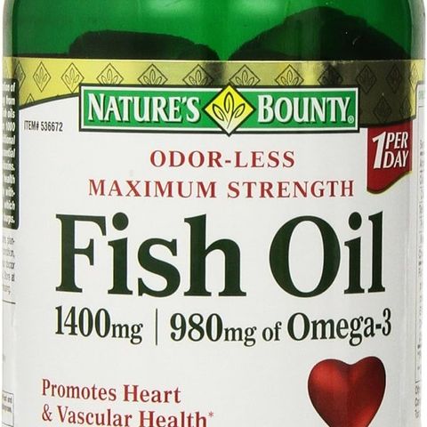Dầu Cá Nature’s Bounty Fish Oil 1400MG - Hỗ Trợ Tim Mạch, Tăng Cường Trí Não và Thị Giác - 130 Viên Không Mùi Dễ Uống