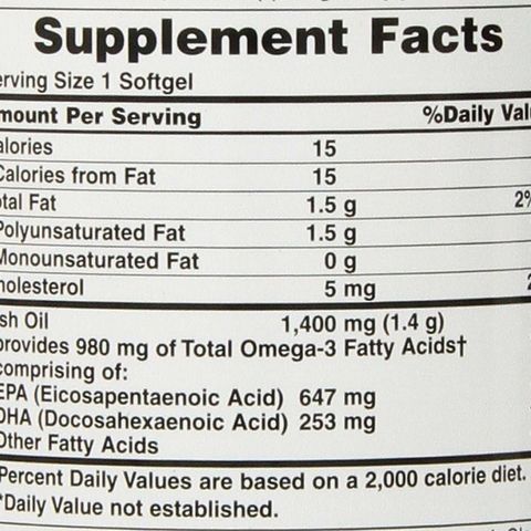 Dầu Cá Nature’s Bounty Fish Oil 1400MG - Hỗ Trợ Tim Mạch, Tăng Cường Trí Não và Thị Giác - 130 Viên Không Mùi Dễ Uống