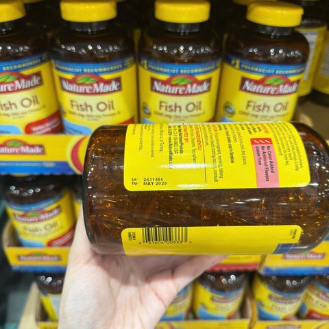 Dầu Cá Omega 3 Nature Made 1200mg - Hộp 300 Viên Giúp Sáng Mắt, Hỗ Trợ Tim Mạch và Tăng Cường Trí Não, Xuất Xứ Mỹ