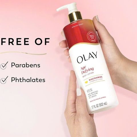 Sữa Dưỡng Thể Olay 502ml - Làm Trắng Da, Dưỡng Ẩm 24 Giờ, Chứa AHA và Vitamin C, Hương Cam Quyết Tươi Mát