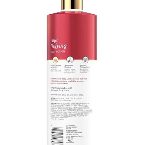 Sữa Dưỡng Thể Olay 502ml - Làm Trắng Da, Dưỡng Ẩm 24 Giờ, Chứa AHA và Vitamin C, Hương Cam Quyết Tươi Mát