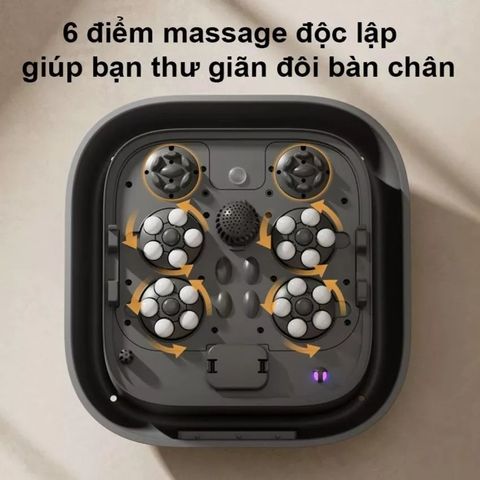 Bồn Ngâm Chân Massage Philips PPM6504 - Thư Giãn Hiện Đại Với Công Nghệ Massage Con Lăn Và Hồng Ngoại UV-C