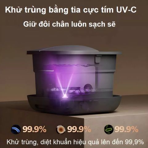 Bồn Ngâm Chân Massage Philips PPM6504 - Thư Giãn Hiện Đại Với Công Nghệ Massage Con Lăn Và Hồng Ngoại UV-C
