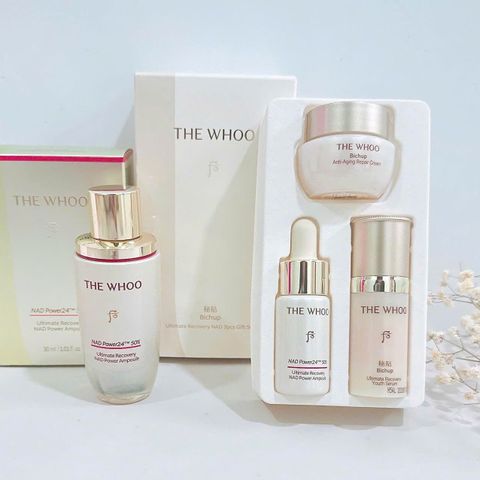 Set Tinh Chất Whoo Bichup Ultimate Recovery NAD Power Ampoule - Serum Phục Hồi Da, Cải Thiện Đàn Hồi và Tăng Cường Năng Lượng Da