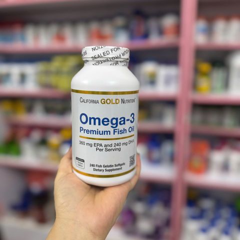 California Gold Nutrition Omega-3 Premium Fish Oil 240 viên - Bổ sung EPA & DHA Tốt cho Tim Mạch và Trí Não, 100% Hàng Mỹ