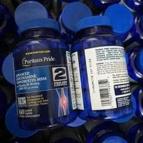 Viên uống bổ khớp Puritan’s Pride Advanced Glucosamine MSM & D3 160 viên hỗ trợ sức khỏe khớp tự nhiên tại Mỹ