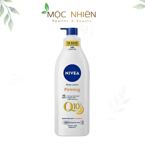 NIVEA Lotion Dưỡng Ẩm Chuyên Sâu Q10 Plus Vitamin C 400ml - Giúp Da Khô Săn Chắc và Đàn Hồi, Chống Oxy Hóa Tối Ưu