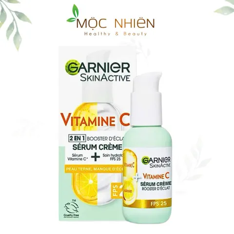 Serum Kem Dưỡng Ẩm GARNIER Vitamin C 50ml - Làm Sáng Da, Dưỡng Ẩm 24h, Bảo Vệ Da, Phù Hợp Da Nhạy Cảm