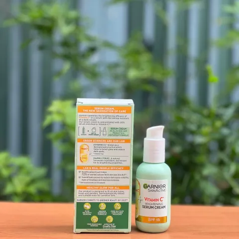 Serum Kem Dưỡng Ẩm GARNIER Vitamin C 50ml - Làm Sáng Da, Dưỡng Ẩm 24h, Bảo Vệ Da, Phù Hợp Da Nhạy Cảm