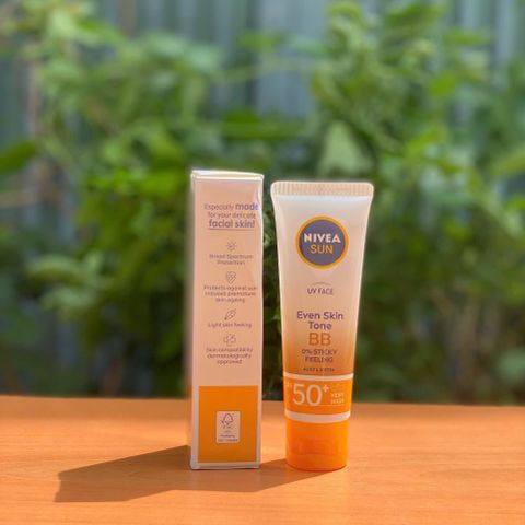 Kem chống nắng Nivea Sun BB Cream UV Face SPF50 - Bảo vệ da, tông màu tự nhiên, phù hợp mọi loại da, nhẹ nhàng không nhờn rít