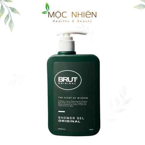 Sữa Tắm Brut Original 500ml - Gel Tắm 3 Trong 1 Hương Citrus Tươi Mát, Dưỡng Ẩm và Làm Sạch Da Nam Tính