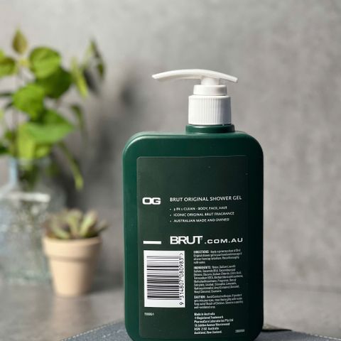 Sữa Tắm Brut Original 500ml - Gel Tắm 3 Trong 1 Hương Citrus Tươi Mát, Dưỡng Ẩm và Làm Sạch Da Nam Tính