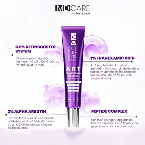 Kem Dưỡng Trắng Da Giảm Thâm Nám MDCare A.R.T BRIGHTENING COMPLEX - Sản Phẩm Chăm Sóc Da Từ Thiên Nhiên, Dành Cho Mọi Loại Da