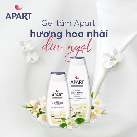 Gel Tắm Tạo Bọt Apart Chiết Xuất Hoa Nhài 750ML - Dưỡng Da Mịn Màng, Hương Thơm Thú Duy nhất, Phù Hợp Mọi Loại Da