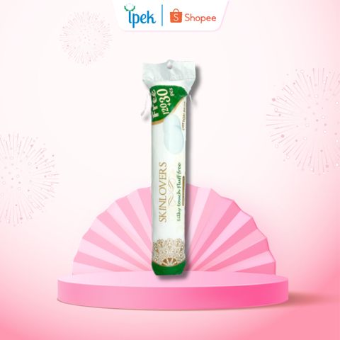 Bông tẩy trang cotton Skinlovers 150 miếng - mềm mịn, an toàn cho mọi loại da, tẩy sạch bụi bẩn và makeup hiệu quả