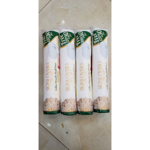 Bông tẩy trang cotton Skinlovers 150 miếng - mềm mịn, an toàn cho mọi loại da, tẩy sạch bụi bẩn và makeup hiệu quả