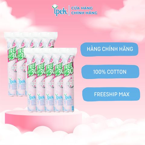 Combo 10 bông tẩy trang Ipek cotton mềm mịn tự nhiên 150 miếng/gói - Sản phẩm chăm sóc da mặt cần thiết cho phái đẹp