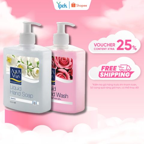 Combo 2 Nước Rửa Tay Diệt Khuẩn AquaVera 500ml - Hương Lô Hội Dưỡng Da Dịu Nhẹ, Kháng Khuẩn, An Toàn Sức Khỏe