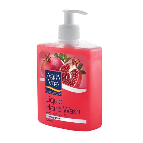 Nước Rửa Tay Kháng Khuẩn AquaVera 500ml - Dưỡng Da Hương Lựu Từ Thổ Nhĩ Kỳ, Chống Oxy Hóa, An Toàn Sức Khỏe