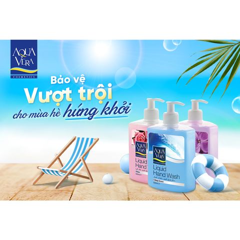 Thùng 12 Nước Rửa Tay Kháng Khuẩn AQUAVERA 500ml Hương Lô Hội - Giữ Da Mềm Mại, Diệt Khuẩn Hiệu Quả, Dưỡng Da Tự Nhiên