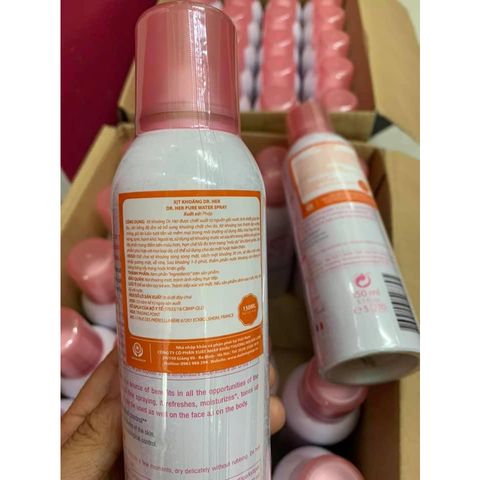 Xịt Khoáng Dr HER Paris 150ML - Chăm Sóc Da Mặt Từ Thiên Nhiên, Công Nghệ Đầu Xịt Nano Siêu Mát Lạnh