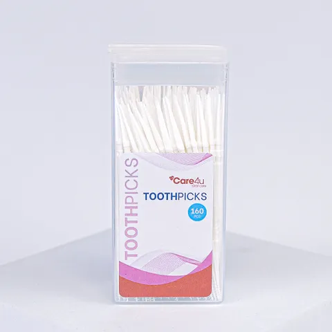 Tăm Nhựa Care4u 160 Chiếc - Tăm Nha Khoa An Toàn Cho Nướu và Lợi, Chất Liệu Nhựa PP, Giúp Làm Sạch Răng Miệng Hiệu Quả