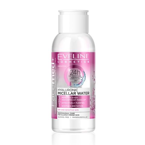 Nước Tẩy Trang Eveline Facemed+ 100ML - Chiết Xuất Hoa Hồng Dưỡng Ẩm, Làm Sạch Da Nhạy Cảm, Chống Ô Nhiễm
