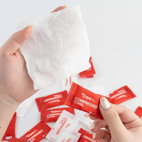 Khăn Nén Cao Cấp An Toàn Cho Da Care4u - 25 Viên/Túi Viscose Thân Thiện Môi Trường, Dễ Dàng Sử Dụng Cho Chăm Sóc Cá Nhân