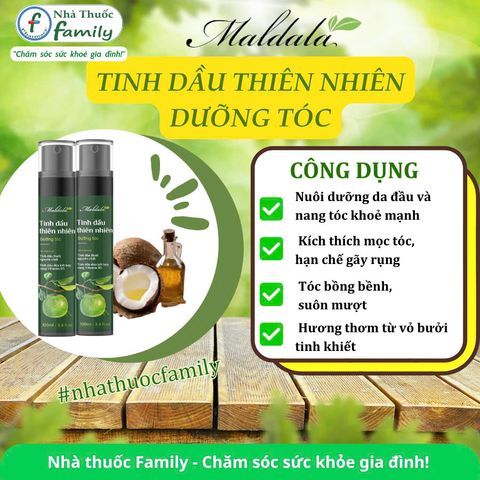 Tinh Dầu Dưỡng Tóc Maldala Xịt Chiết Xuất Bưởi - Nuôi Dưỡng, Kích Thích Mọc Tóc, Giảm Gãy Rụng, Dưỡng Tóc Suôn Mượt