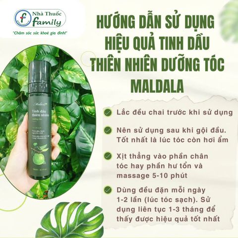 Tinh Dầu Dưỡng Tóc Maldala Xịt Chiết Xuất Bưởi - Nuôi Dưỡng, Kích Thích Mọc Tóc, Giảm Gãy Rụng, Dưỡng Tóc Suôn Mượt