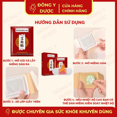 Miếng Dán Ngải Cứu Giảm Mỡ Bụng Đồng Nhân Đường - Tự Phát Nhiệt, Giảm Đau, Giữ Ấm, Hỗ Trợ Giảm Cân (Hộp 5 Miếng)