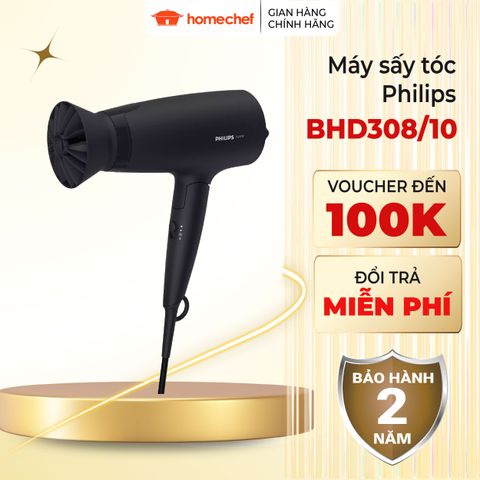 Máy Sấy Tóc Philips BHC015 - 1200W, Công Nghệ ThermoProtect, Thiết Kế Nhỏ Gọn, 3 Chế Độ Sấy, Dễ Dàng Mang Đi Du Lịch
