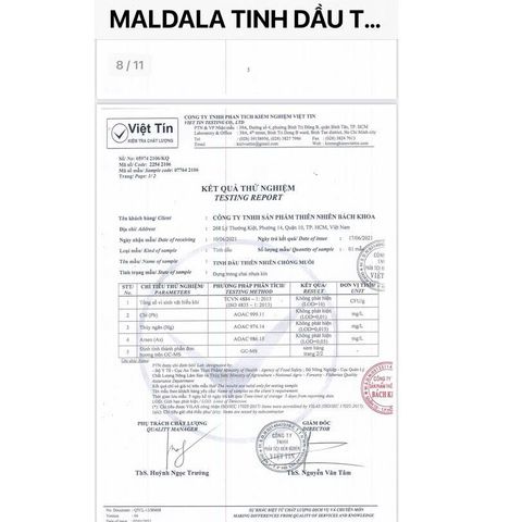 Tinh Dầu Thiên Nhiên Chống Muỗi Maldala 100ml - Khử Mùi, Thanh Lọc Không Khí, Bảo Vệ Sức Khỏe Gia Đình