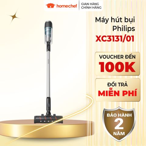 Máy hút bụi và lau sàn không dây dạng cán, máy hút bụi cầm tay Philips XC3131/01, bảo hành 2 năm | Hàng Chính Hãng