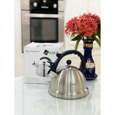 Ấm Đun Nước Arber AB03L 3L Inox Cao Cấp - Thiết Kế Sang Trọng, Tích Hợp Còi Báo Đun Nước Nhanh Trên Mọi Loại Bếp